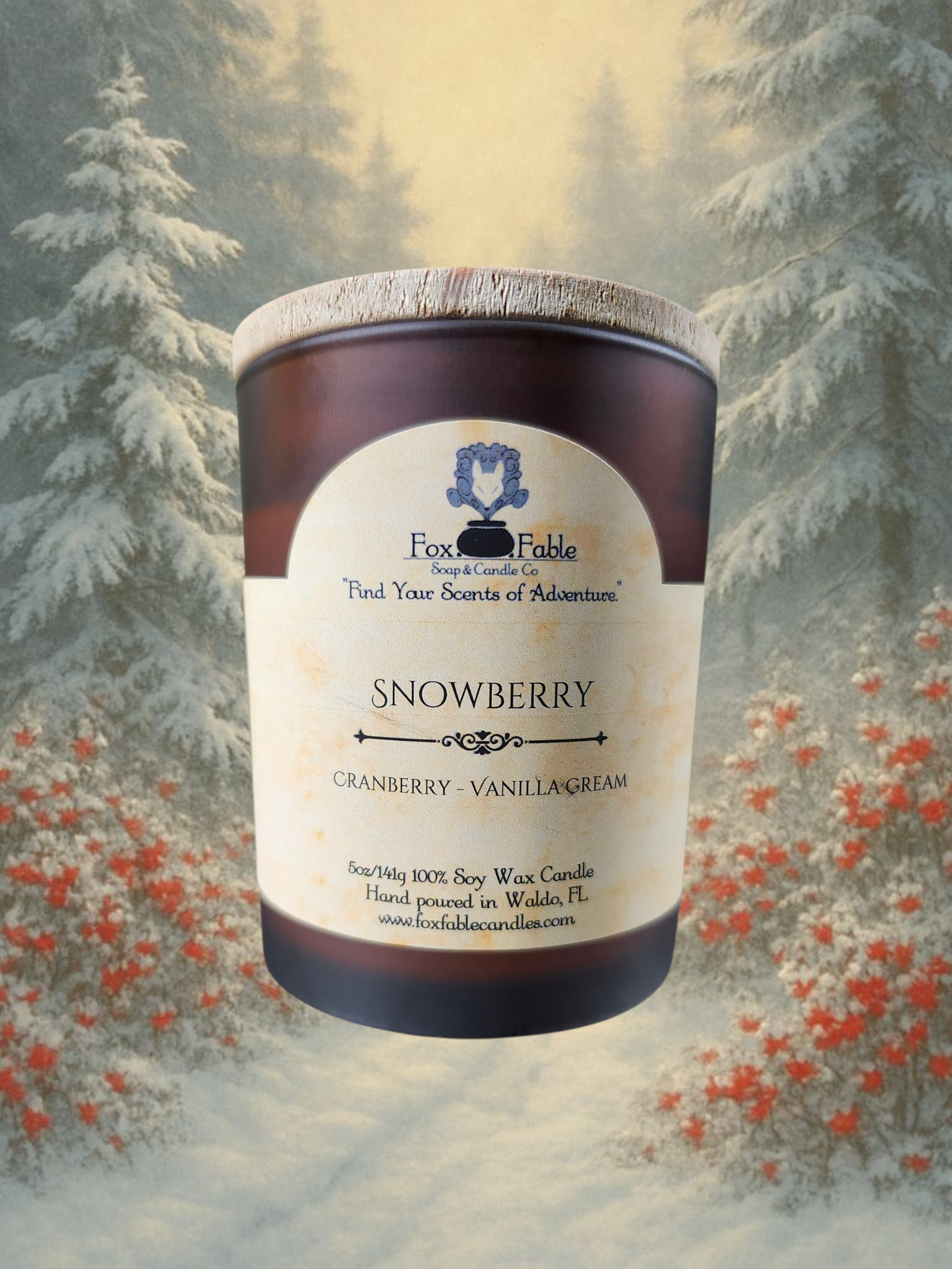 Snowberry - 5oz Soy Wax Candle
