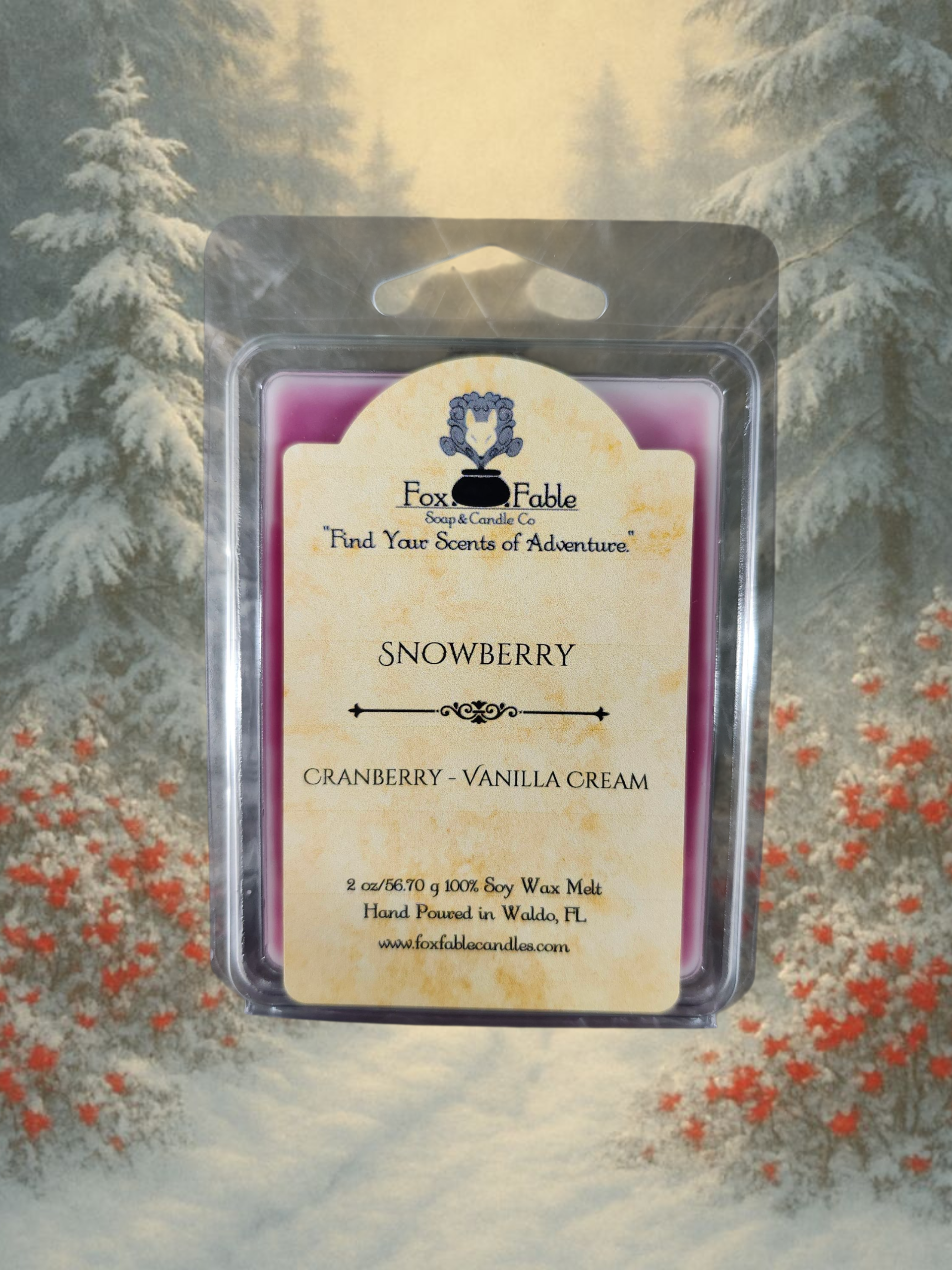 Snowberry - 2.5oz Soy Wax Melt